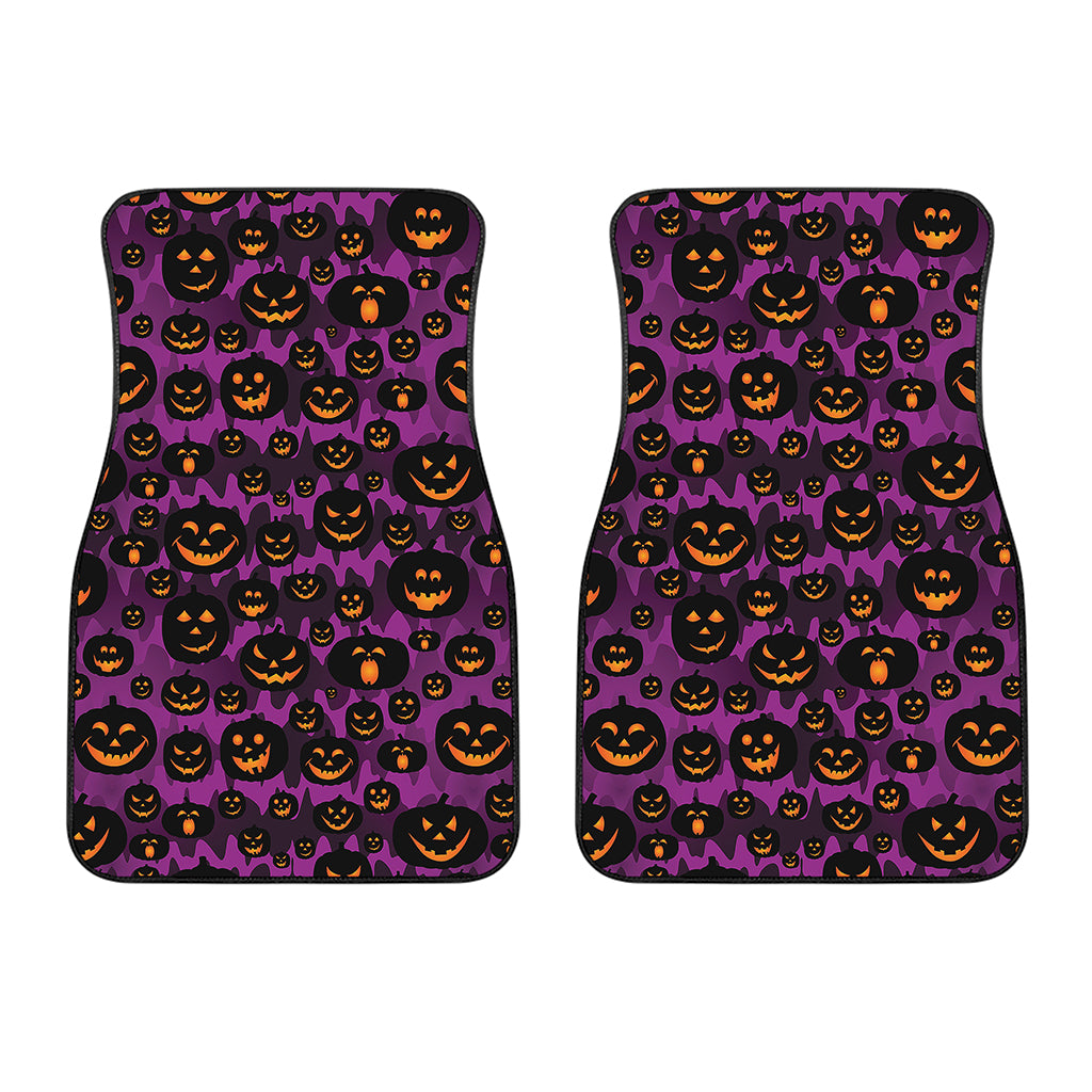 Halloween Pumpkin Smiley Faces Print Front Car Floor Mats