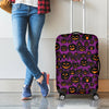 Halloween Pumpkin Smiley Faces Print Luggage Cover