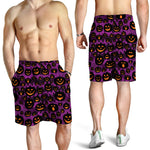 Halloween Pumpkin Smiley Faces Print Men's Shorts