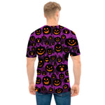Halloween Pumpkin Smiley Faces Print Men's T-Shirt