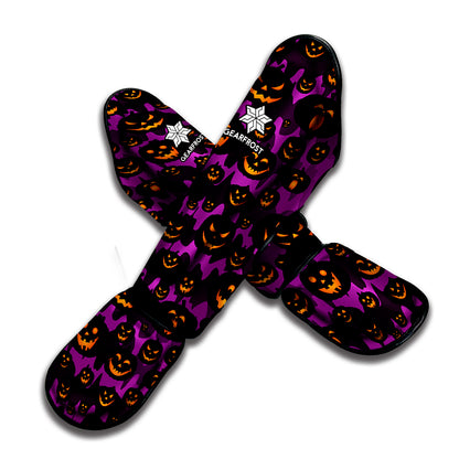 Halloween Pumpkin Smiley Faces Print Muay Thai Shin Guard