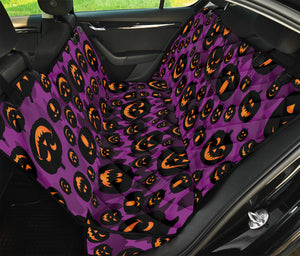 Halloween Pumpkin Smiley Faces Print Pet Car Back Seat Cover