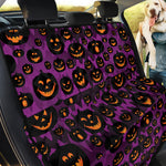 Halloween Pumpkin Smiley Faces Print Pet Car Back Seat Cover