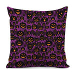 Halloween Pumpkin Smiley Faces Print Pillow Cover
