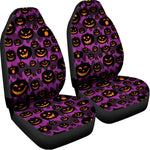 Halloween Pumpkin Smiley Faces Print Universal Fit Car Seat Covers