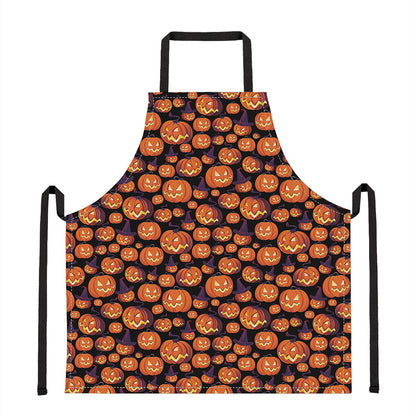 Halloween Pumpkin Witch Pattern Print Apron