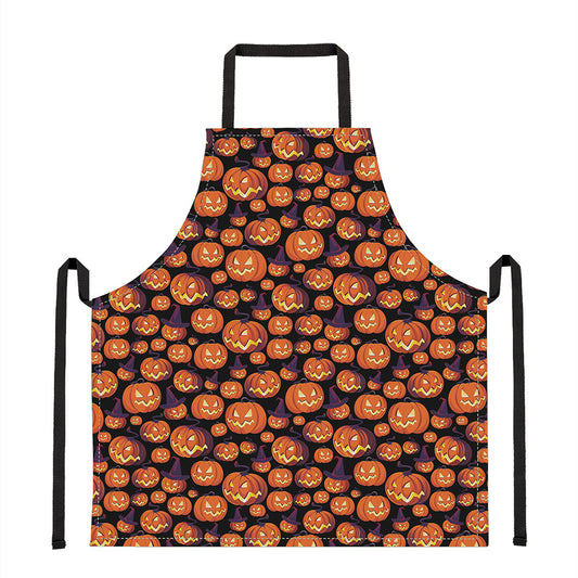 Halloween Pumpkin Witch Pattern Print Apron