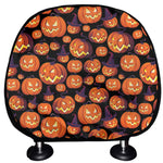 Halloween Pumpkin Witch Pattern Print Car Headrest Covers