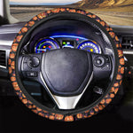 Halloween Pumpkin Witch Pattern Print Car Steering Wheel Cover