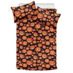 Halloween Pumpkin Witch Pattern Print Duvet Cover Bedding Set