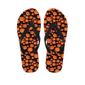 Halloween Pumpkin Witch Pattern Print Flip Flops
