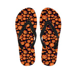 Halloween Pumpkin Witch Pattern Print Flip Flops