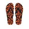 Halloween Pumpkin Witch Pattern Print Flip Flops