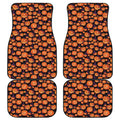 Halloween Pumpkin Witch Pattern Print Front and Back Car Floor Mats