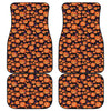 Halloween Pumpkin Witch Pattern Print Front and Back Car Floor Mats