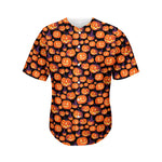 Halloween Pumpkin Witch Pattern Print Men's Baseball Jersey