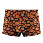 Halloween Pumpkin Witch Pattern Print Men's Boxer Briefs