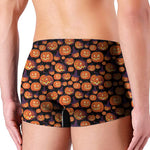 Halloween Pumpkin Witch Pattern Print Men's Boxer Briefs