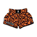 Halloween Pumpkin Witch Pattern Print Muay Thai Boxing Shorts