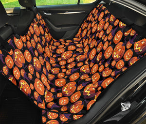 Halloween Pumpkin Witch Pattern Print Pet Car Back Seat Cover