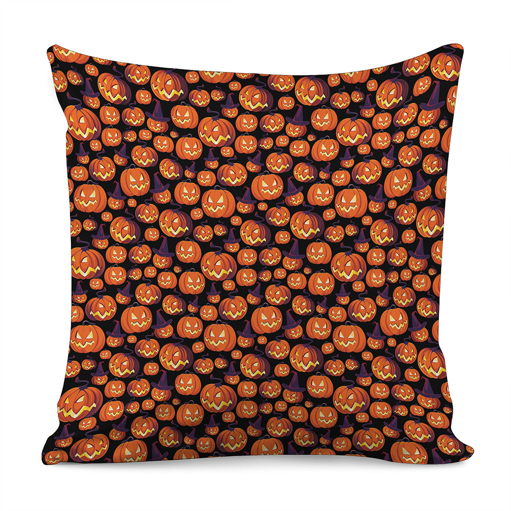 Halloween Pumpkin Witch Pattern Print Pillow Cover