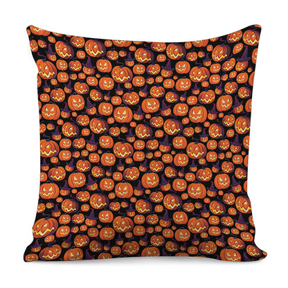 Halloween Pumpkin Witch Pattern Print Pillow Cover