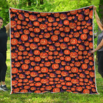 Halloween Pumpkin Witch Pattern Print Quilt