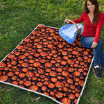 Halloween Pumpkin Witch Pattern Print Quilt