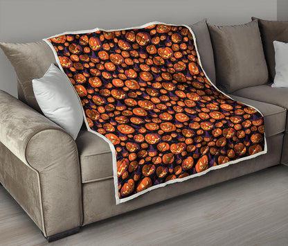 Halloween Pumpkin Witch Pattern Print Quilt
