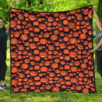 Halloween Pumpkin Witch Pattern Print Quilt