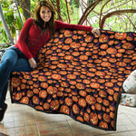 Halloween Pumpkin Witch Pattern Print Quilt
