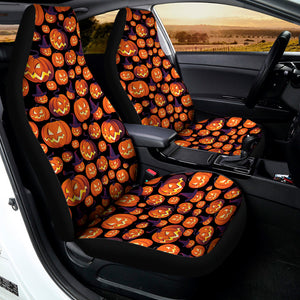 Halloween Pumpkin Witch Pattern Print Universal Fit Car Seat Covers