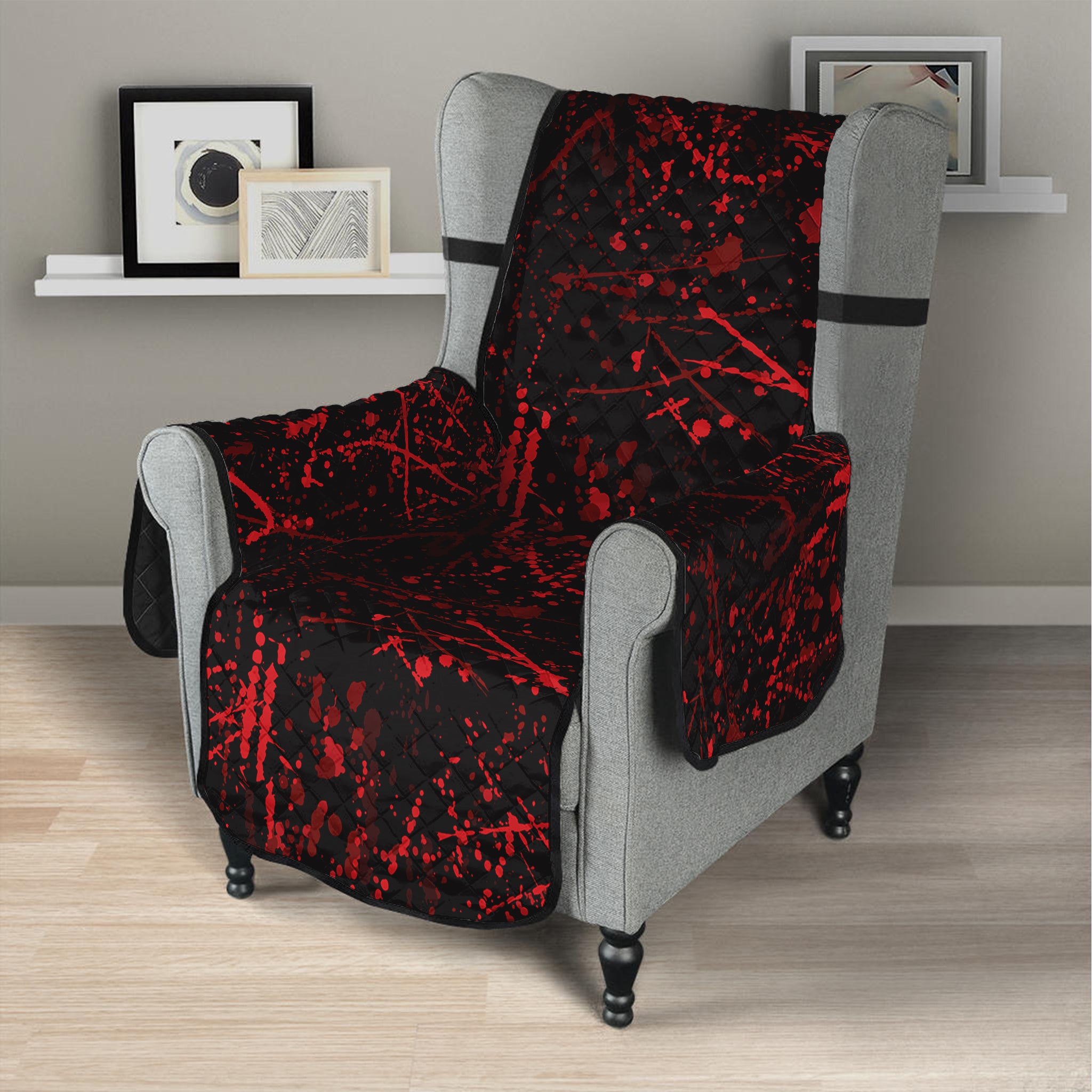 Halloween Red Blood Print Armchair Protector