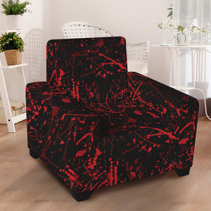 Halloween Red Blood Print Armchair Slipcover