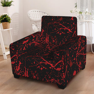 Halloween Red Blood Print Armchair Slipcover