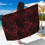 Halloween Red Blood Print Beach Sarong Wrap