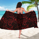 Halloween Red Blood Print Beach Sarong Wrap