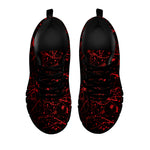 Halloween Red Blood Print Black Sneakers