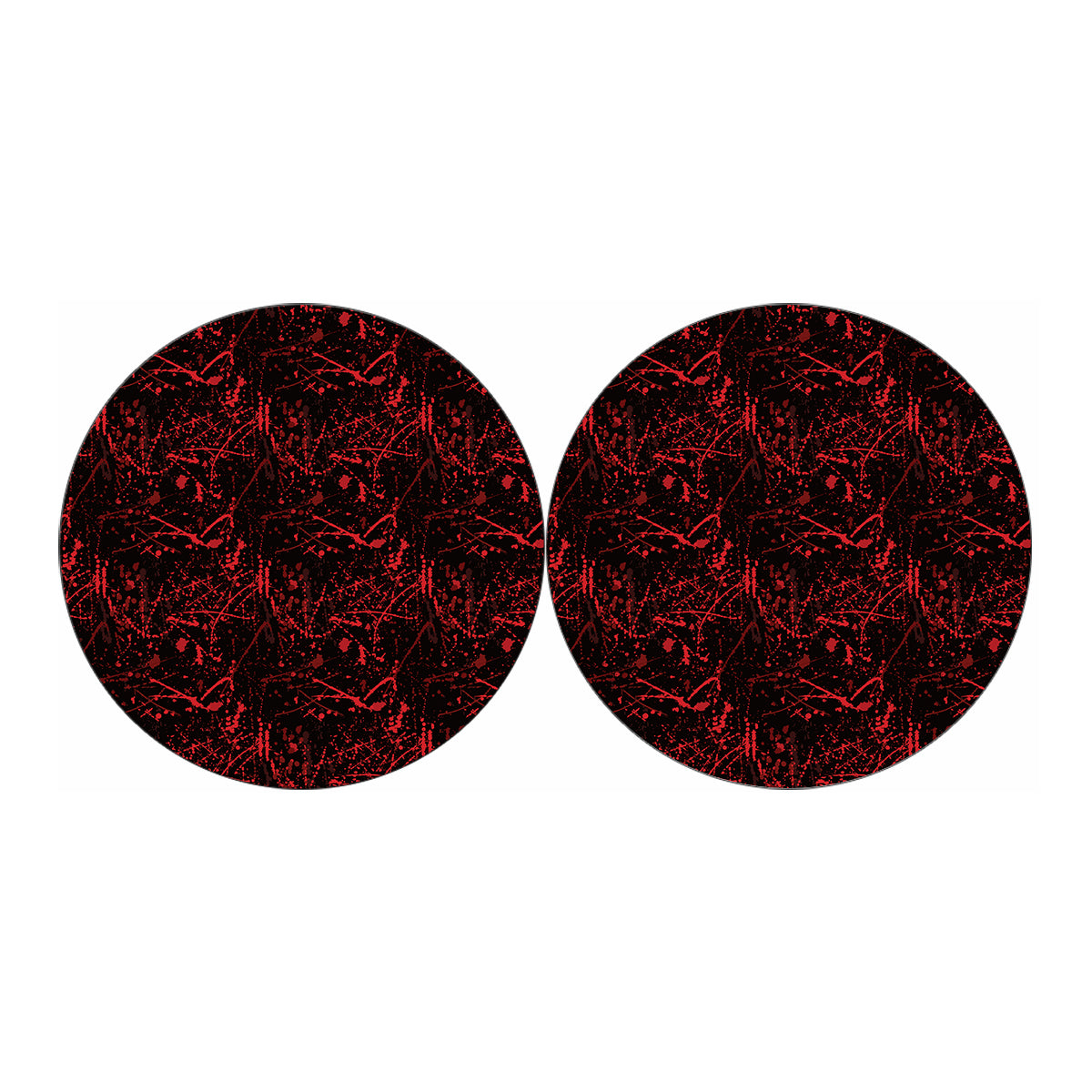 Halloween Red Blood Print Car Coasters