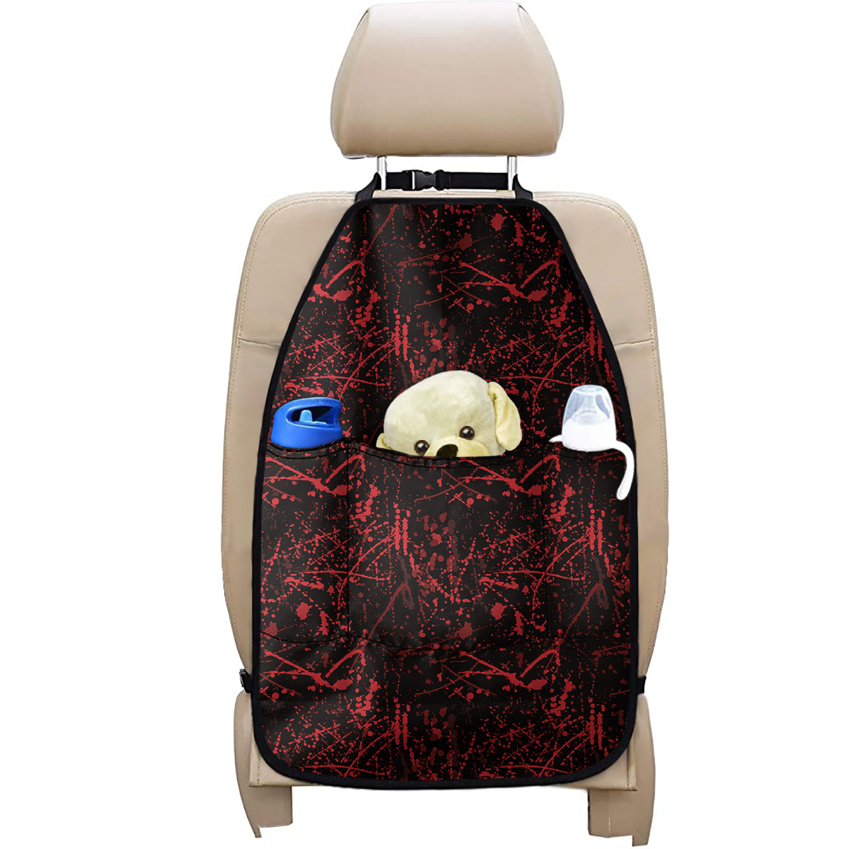 Halloween Red Blood Print Car Seat Organizers