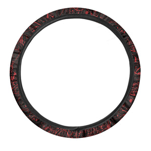 Halloween Red Blood Print Car Steering Wheel Cover