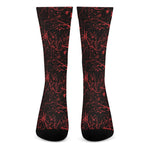 Halloween Red Blood Print Crew Socks