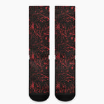 Halloween Red Blood Print Crew Socks