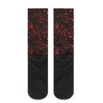 Halloween Red Blood Print Crew Socks
