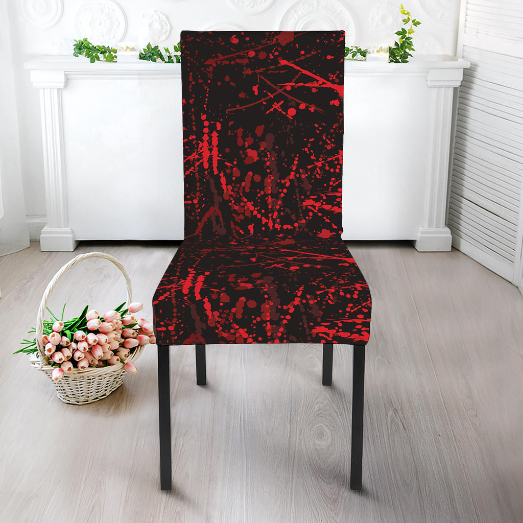 Halloween Red Blood Print Dining Chair Slipcover