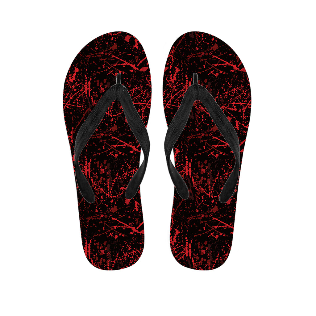 Halloween Red Blood Print Flip Flops