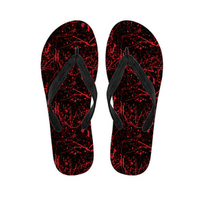 Halloween Red Blood Print Flip Flops