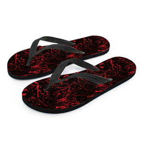 Halloween Red Blood Print Flip Flops