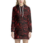 Halloween Red Blood Print Hoodie Dress