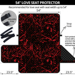 Halloween Red Blood Print Loveseat Protector